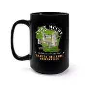 Black Mug 15oz - Army - Ft McCoy WI - Sparta Military Resv - White