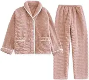 [ChangNanJun] Couple's Fuzzy Pajamas 2 Pieces Sets Christmas Fluffy Loungewear Pjs Flannel Fleece Sleepwear