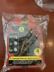 Stinger SPI4312 RCA Interconnect 12 ft Cable 4 Channels 4000 Series Audio Stereo