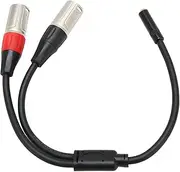 Dual XLR Male to 3.5mm Female Stereo Cable, Professional Balanced 3.5mm to XLR Microphone Cable, Distortion , Multiple Shielding, High Durability