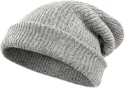 [Tinncana] 100% Merino Wool Double-Sided Beanie for Men and Women, Ultra Thick Soft Warm Winter Skull Caps