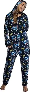 [INTIMO] Polar Express Adult Believe Hooded One-Piece Footless Sleeper Union Suit For Men and Women