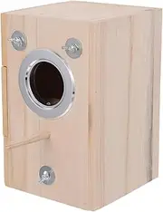 [POPETPOP] Bird Nest Box, Wooden Bird House Parakeet Nesting Box Bird Nest Breeding Box for Finch Lovebirds Cockatiel Budgie Parrot