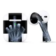 Skins Wraps compatible for Apple Airpods hand sign x-ray #1