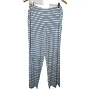 Soma NWT Pants Lounge Pajama Cool Nights Heather Blue Striped Knit Comfy Rayon S