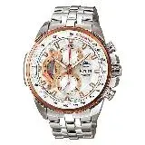 CASIO EDIFICE 復古運動風計時錶-白x51mm EF-558D-7A