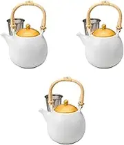 Set of 3, Gold Colored Dobins (with Kagoami) [5.1 x 4.1 x 4.5 inches (13 x 10.5 x 11.3 cm) (470cc)] | Setomonohonpo