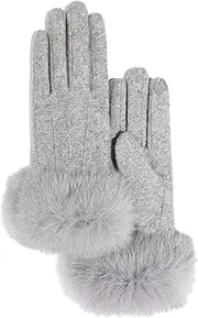 [HFKASIV] Women Warm Gloves Women Winter Gloves Touchscreen Gloves Thermal Windproof Gloves Soft Warm Faux Fur Gloves for Outdoor Running Cycling Biking Driving Hiking