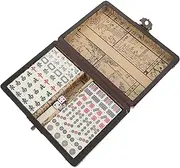 Vaguelly 1 Set Set Mahjong Majong Kit Majongon Set Majong Tiles Majongg Game Chinese Game Set Paper Red