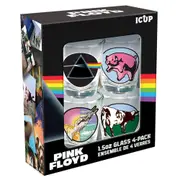 4pc Aquarius Pink Floyd Liquor Drinking Shot Glass Party Drinkware Set 1.5oz
