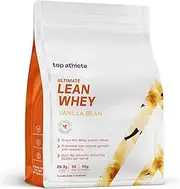 Top Athlete Ultimate Lean Whey Protein powder, Vanilla Bean, 1KG, 100% grass fed Whey Protein, 26.3g Protein Per Serve, Blended with natural flavours and organic sweetener, NO NASTIES | GLUTEN FREE | ADDITIVE FREE | GUM FREE | FILLERS FREE