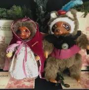 RAIKES ORIGINALS SHERWOOD FOREST ROBIN HOOD & MAID MARION STUFFED ANIMAL DOLLS