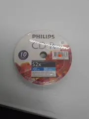 PHILIPS - 52x Speed CD-R Blank CDs 10 Pack Brand New And Sealed 700 Mb 80 Min