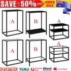 Slim Hallway Side End Desk Console Table with Transparent/Black Tempered Glass