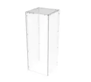Clear Acrylic Box Plexiglass Raffle Ticket Box Lucite Pedestal Dump Donation Bin