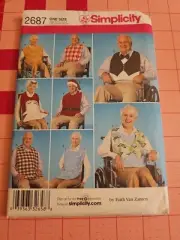 Simplicity 2687 Adult Clothing Protectors and Hats Unisex One Size Pattern Bibs