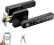 ACDOKE Smart Lock 4 in 1, Fingerprint Door Lock Set with Bluetooth Control, Keyless Entry Door Knob with APP/Code/Keys/Fingerprint, Electronic Keypad Lock Reversible Handle