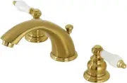 Kingston Brass KB967PLSB Magellan Widespread Bathroom Faucet, Brushed Brass