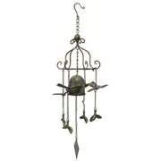 Hanging Dragonfly Ringing Bell Outdoor Hanging Chain Wind Chime Home Yard Decor