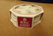 2002 Royal Albert Old Country Roses Set of 4 Cork Backed Coasters - NIB