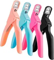 Healeved Sturdy U-shaped Nail Cutters in Manicure Set Nail Scissors for Artificial False and Natural Nails Professional Grade Random Color