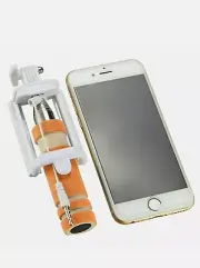 Mini Handheld Self Selfie Stick Wired Extendable For Iphone Android 20" Extendab