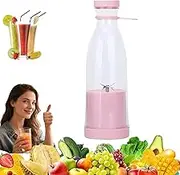 Appreciarel Blender, Appreciarel Portable Blender, for Smoothies Bottle, For Shakes and Smoothies Juicing, With Stainless Steel Blades, Usb Rechargeable (Pink)