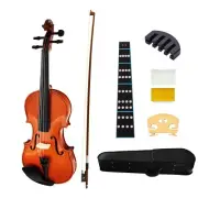 4/4 Violin Kit, with Bow, Rosin, Fretboard Sticker, Mute, Bridge