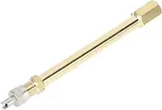 X AUTOHAUX Tire Valve Stem Air Inflation Adaptor Durable 100mm Long Tire Valve Extension Copper Silver Tone Gold Tone