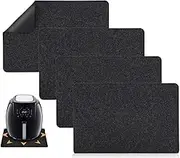 4 Pcs Heat Resistant Mat for Air Fryer,BetterJonny Kitchen Countertop Protector Mat, Non-Slip Appliance Moving, Kitchen Appliance Sliders Function for Ninja Air Fryer,Coffee Maker,Blender,Microwave