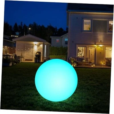 12-Inch LED Ball Light, Solar Rechargeable Globe Light Color Changing Solar