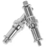 2 Pcs Adapter Male Convertor Threaded Screw Lighting Spigot Flash Stand