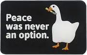 [Veworn] 3D PVC Duck Bite Knife Series Rubber Patch Cute Duck Peace was Never an Option Badge Tactical Armband for Clothes Backpack Applique Accessory (Duck)