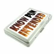 Know Pun Intended Em1 100's Size Cigarette Case with Built in Lighter Wallet