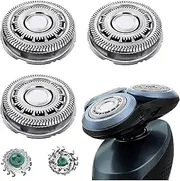 SH60 72 Replacement Head Blades Series 6000 Fit for Philips Norelco S6000 Series Electric Shaver Razors Replacement Blades with Shaver Cleaning Brush for S6880/81, S6810/82, S6850/85 Series 6000 3PACK