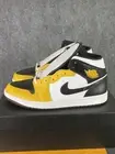 Nike Air Jordan 1 Mid Ochre Yellow Mens Shoe 12 US Sneaker Swoosh DQ8426 701 New