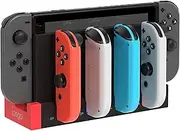 FYOUNG Charger for Nintendo Switch Joy Cons Controllers, Charging Dock Base Station for Nintendo Switch Joy-Con with Indicator, Charger Station Stand for 4 Joy Cons