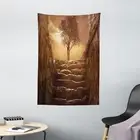 Tree Tapestry Brown Sky Sunset Cloudy Print Wall Hanging Decor