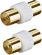 2pc Coax Female to Coax Female Socket/PAL Male to Male TV Antenna Cable Adapter