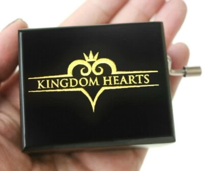 SANKYO BLACK ENGRAVE KINGDOM HEARTS HAND CRANK MUSIC BOX