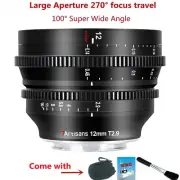 7artisans 12mm T2.9 Wide Angle Large aperture Cine Lens for RF CRF Mount Camera