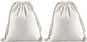 Large Natural Linen Drawstring Bags 2 Packs Reusable Mesh Accessory Storage Washable Eco-Friendly Shopping Bag 30x39cm…