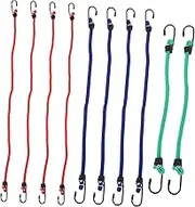 SHINEOFI 10Pcs Cargo Fixing Straps Durable Luggage Tie Belts with Sturdy Hooks for Secure Binding for Travel Motorcycle and Storage