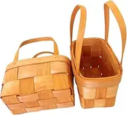 2pcs Handheld Woven Basket for Flower Arrangement and Storage Portable Decorative Basket for Home Garden and Nursery Versatile Key Storage
