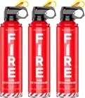 Portable Fire Extinguisher Spray 3-Pack with Mounting Brackets for Home and Car
