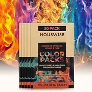 Fire Color Changing Packets Fire Pit (50-Pack), Camp Fire Color Packets, Magical Flames Color Changing Fire Packets, Magic Fire Colorful Flames, Campfire Color Flame Packets, Colors Flames Accessory