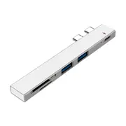 USB C HUB Dual Type C Adapter Dock with USB PD Charger SD/TF Slot For PC for Macbook Pro 13 15 Air Mi Pro