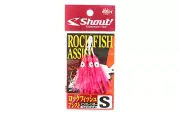 Shout 305-RP Rock Fish Squid Skirt Assist Hook Pink Size S (1/0) (1857)