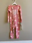 Carter’s 1 Pc Girls Sleeper Zip Up Pink & White W/ Dots size 5T NWT