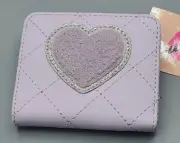 Luv By Betsey Johnson Bifold LBmoney Wallet Lavender And Silver Logo